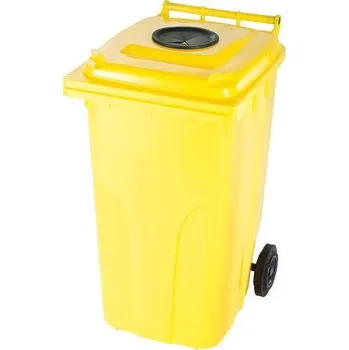 Železářství Popelnice plastová 120 l s vhozem žlutá