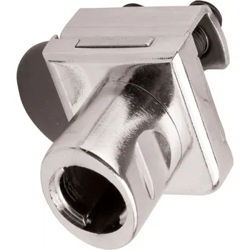 Nábytkové kování Interex Zámek bez vrtání pro dvě skla EXCELENT / Nikl 22 mm