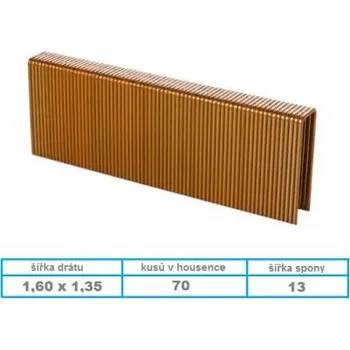 Průmyslová sponka Spony S16/45 mm ZN PR