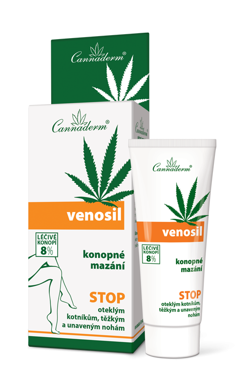 Cannaderm Venosil konopné mazání na oteklé kotníky, těžké a unavené nohy 100ml