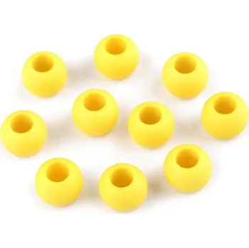 Dětské navlékací korálky Pro Háčkování Plastový korálek Ø 10x12 mm žlutý