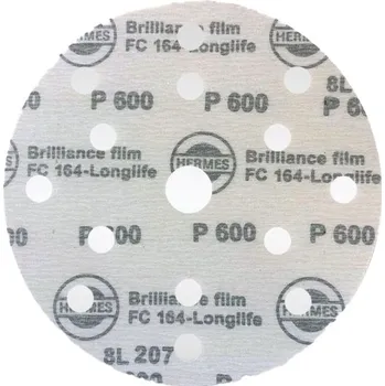 Brusný kotouč Hermes 6452563 | Brusný výsek na suchý zip 150 mm, 15 otvorů Z600, Brilliance Film FC 164 Longlife