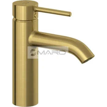 Vodovodní baterie Kludi Bozz Baterie umyvadlová stojánková 100, bez výpusti, kartáčované zlato, 38282N076