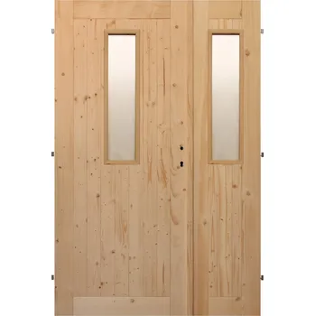 Interiérové dveře Palubkové dveře dvoukřídlé č.6 Orientace: Levé, Šířka: 125 cm, Rozdělení: 70 cm + zbytek