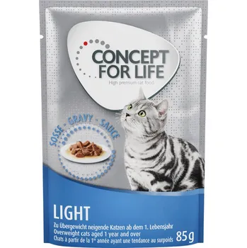 Krmivo pro kočku 48x85g Concept for Life - Light Cats v omáčce