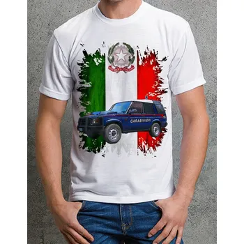 Pánské tričko tričko policie Itálie III. 158 (POLICIE tričko s policejním autem)