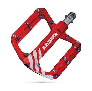 Pedál na kolo EXUSTAR PEDÁLY Pedály MTB Exustar PB555-BK - Červená / Red