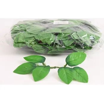 umělá květina Listy růže 18 cm zelená