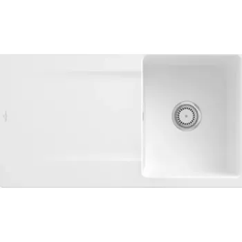 Keramický dřez Keramický dřez Villeroy &amp; Boch Siluet 50, Stone white, Excentr ne