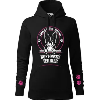 Dámská mikina STRIKER Dámská mikina Bostonský teriér Barva: Černá, Velikost: S