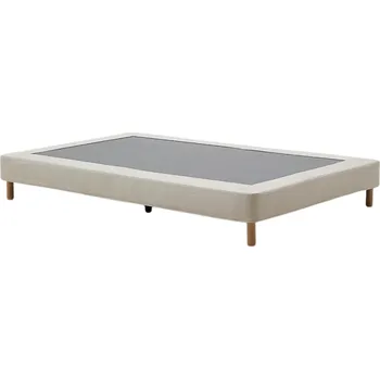 Postel Béžová čalouněná jednolůžková postel Kave Home Ofelia 90 x 200 cm