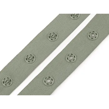 Zapínání na body šíře 18 mm Varianta: 16 zelenkavá khaki, Balení: 1 m
