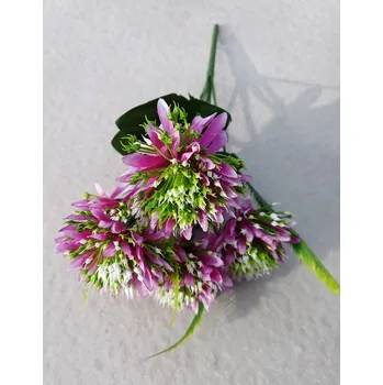 umělá květina Kytice chryzantéma 30 cm, fialová