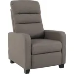 Polohovací relaxační křeslo TURNER — látka, hnědá Kondela