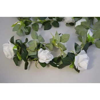 umělá květina Růže girlanda 180 cm růžová