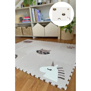 Minideckfloor podlaha 12 dílů - mýval, jednorožec, lenochod, tlapka a duha 24-12-02