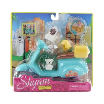 Doplněk pro panenku Motorka pro panenku s doplňky