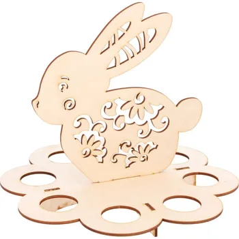 Velikonoční dekorace Dřevěná Velikonoční dekorace zajíček na 8 vajíček galanteriadrew