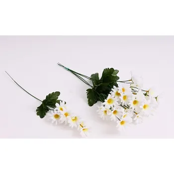 umělá květina Margaretka 7 květů, 40 cm bílá