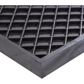 Rohožka Gumová venkovní vstupní rohož FLOMA Simple - délka 39 cm, šířka 67 cm, výška 1 cm