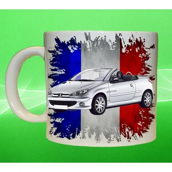 hrnek Peugeot 206cc 150ml (hrneček s autem )