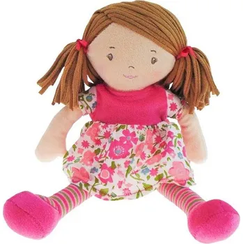 Panenka Bonikka Dames látková panenka 25 cm Fran růžové šaty