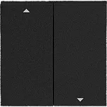 ABB LEVIT M Kryt spínače žaluziového dělený, s potiskem, onyx/kouřová černá