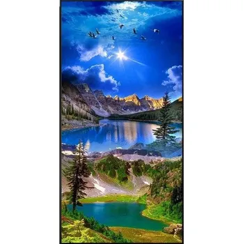 Diamantové malování Diamantové malování - Hory a jezera - č. 746 60x120 cm