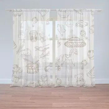 Záclona Záclony Dětská doprava: 2 ks - 150x250 cm - Sablio