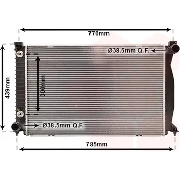 Chladič motoru Chladič, chlazení motoru VAN WEZEL 03002232