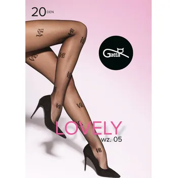 Dámské erotické punčochy Gatta Lovely 05 Nero Velikost 4-L