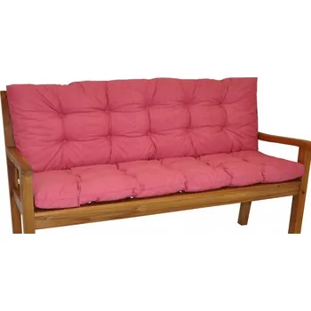 Podsedák Polstr na zahradní lavičku 120 cm - látka malinový melír