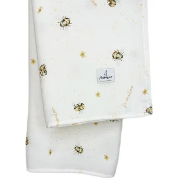 Dětská deka Mimilove Mušelínová plenka 100x100 cm Čmeláčci