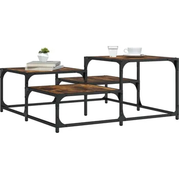 Obývací pokoj vidaXL Konferenční stolek 87,5 x 87,5 x 40 cm kompozitní dřevo [837745] Barva: kouřový dub