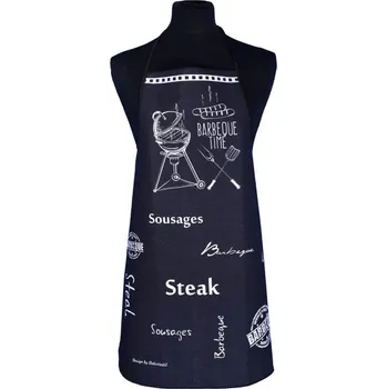 Kuchyňská zástěra Zástěra kuchyňská, Barbecue Time, černá