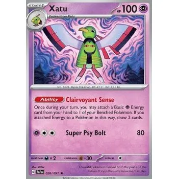 Karetní hra Pokémon PAF 026/091 Xatu - Paldean Fates Stav: Near Mint, Verze: HOLO