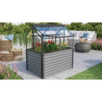 Vyvýšený záhon Vitavia Garden Vyvýšený záhon s pařeništěm VITAVIA GAIA JUMBO, sklo 3 mm, černý Varianta: vyvýšený záhon s pařeništěm VITAVIA GAIA JUMBO sklo 3 mm černý LG3739