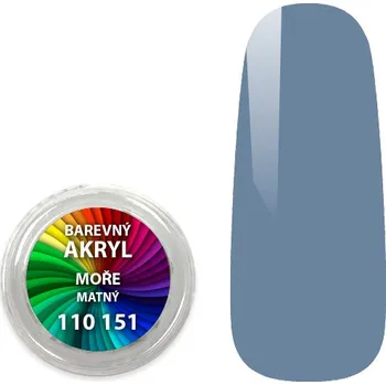 Umělé nehty Akryl pudr matný - Moře - 4 ml