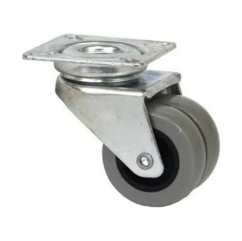 Pojezdové kolečko EPA 037x2/GLP - 913037 Otočné polypropylenové dvojkolo šedé 2150710