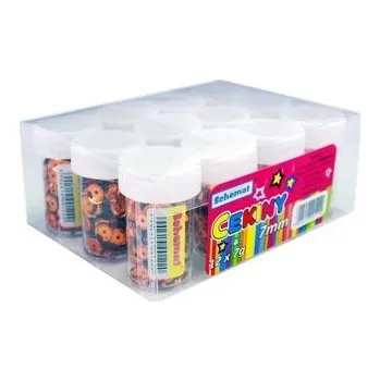 Set školních potřeb Cekiny 7mm pomarańczowe 12 x 7g