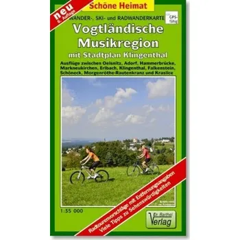Doktor Barthel Karte Vogtländische Musikregion mit Stadtplan Klingenthal