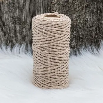 Příze Velká vlna Macrame 1,5mm Capuccino se zlatem (Špagát na macrame Kapučíno so zlatom)