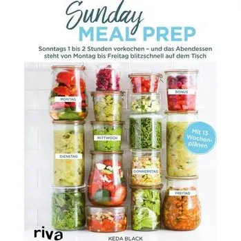 Populárně naučná literatura pro dospělé Sunday Meal Prep - Black, Keda