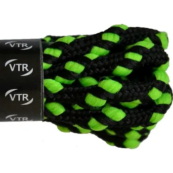 Tkaničky do bot RUNNING LACES uzlíkové tkaničky černo neonové zelené, délka 90 cm