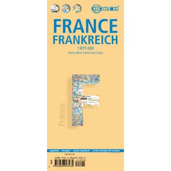 Borch Map Frankreich. France