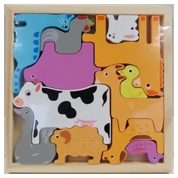 plyšák Zwierzęta gospodarskie drewniane