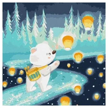 Set školních potřeb Malowanie po numerach - Podniebne latarnie 40x40cm