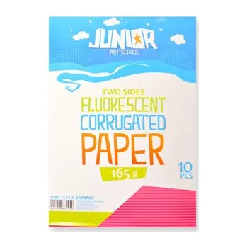 Dekorační papír A4 Neon růžový vlnkový 165 g, sada 10 ks