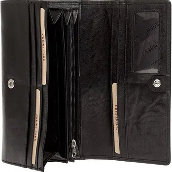 Peněženka Dámská kožená peněženka 55416-M1 černá