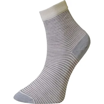 Dámské ponožky Art.10 Klasické dámské ponožky Knebl - Proužky krémové, velikost 36-37